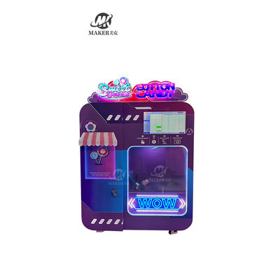Cotton Candy Maker Robot Fairy Floss Vending Machine 2500W Purple Color